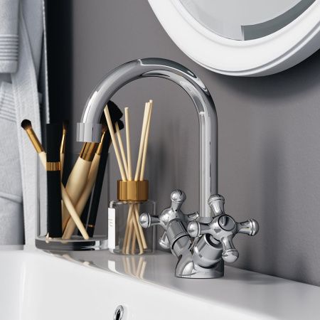 Смеситель Damixa Retro 230210000 на раковину хром