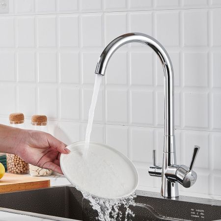 Смеситель для кухни Shevanik S428 на мойку хром