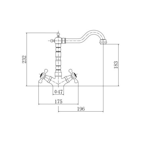 Смеситель для кухни Fashun A4408-4 на мойку бронза - фото 3