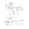 Смеситель для раковины Duravit Viu WA1070004010 встраиваемый в стену хром (внешняя часть)