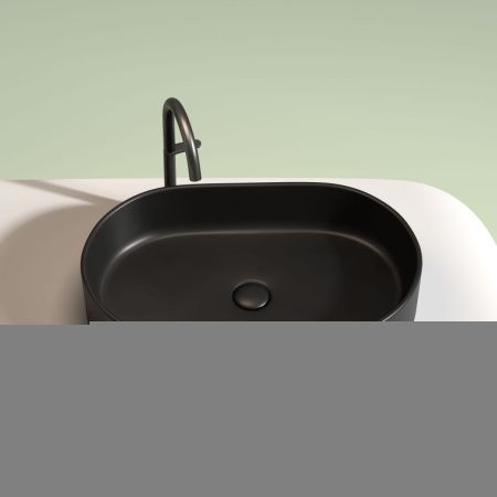 Раковина из сантехнического фарфора Ceramica Nova ELEMENT CN6048MB 60х40 накладная цвет черный