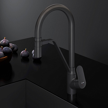 Смеситель для кухни Am.Pm Like F8007822 на раковину/на столешницу черный без термостата