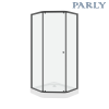 Душевой уголок Parly ZEP91B 90х90 стекло прозрачное профиль черный с поддоном