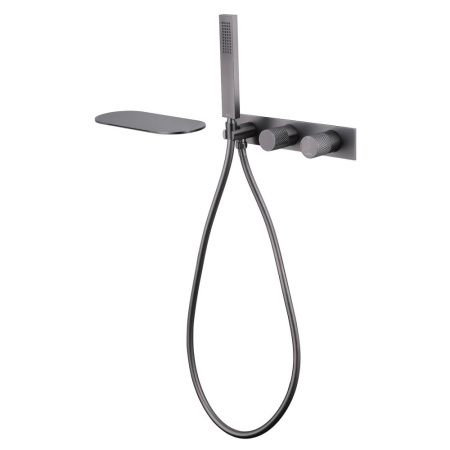 Смеситель для ванны и душа Abber Rund AF8731NG встраиваемый в стену никель