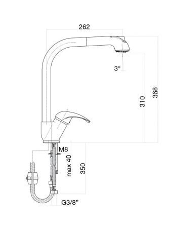 Смеситель для кухни Fiore 43CR4399 на мойку хром
