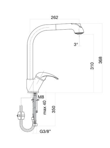 Смеситель для кухни Fiore 43CR4399 на мойку хром - фото 3