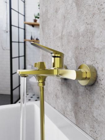 Смеситель для ванны Tokito KIN TOK-KIN-1014 настенный золото