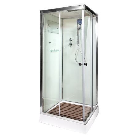 Душевая кабина AvaCan K401S 100х100 квадратная с крышей ориентация универсальная
