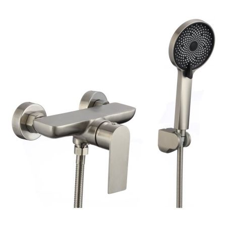 Смеситель для ванны и душа Fmark FS8802 настенный сатин