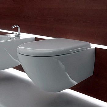 Чаша унитаза подвесная Kerasan Aquatech 371401 цвет белый без сиденья безободковая каскадный смыв