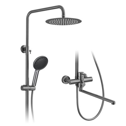 Душевая стойка ProHanss P31.24.09 настенная цвет графит - фото 4