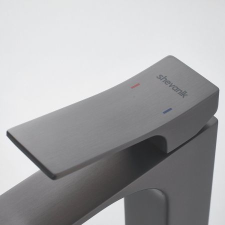 Смеситель Shevanik S6101T на раковину оружейная сталь