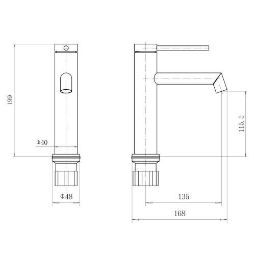 Смеситель Fashun A51133 на раковину сатин - фото 3