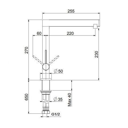 Смеситель для кухни Webert SO920302723 на мойку черный/золото