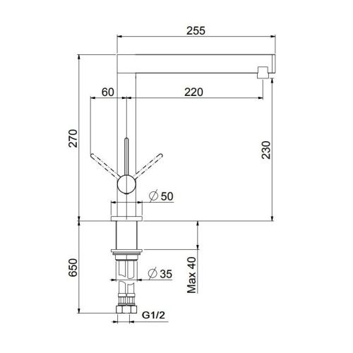 Смеситель для кухни Webert SO920302564 на мойку черный/хром - фото 3