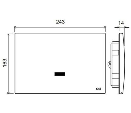 Клавиша смыва сенсорная Oli ELECTRA 79205 цвет хром
