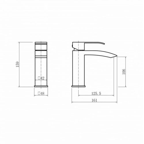Смеситель Fashun A51118-21 на раковину бронза - фото 3