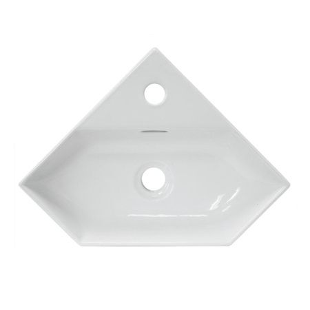Раковина из сантехнического фарфора Onika Line LIN35SLWB01 50х40 накладная цвет белый 1 отверстие под смеситель