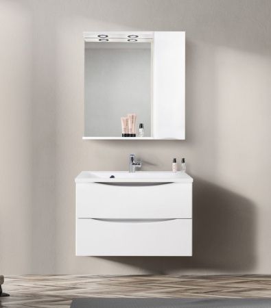 Зеркало-шкаф BelBagno Fly-Marino MARINO-SPC-800/750-1A-BL-P-R 80х80 подвесной цвет белый