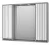 Зеркало-шкаф Brevita Balaton BAL-04100-01-01 100х80 подвесной цвет белый/серый