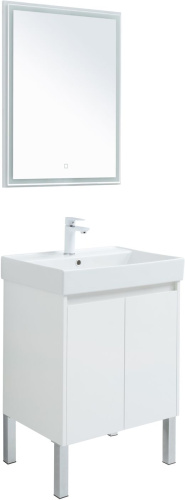 Комплект мебели: тумба с раковиной + зеркало Aquanet Nova Lite 00302532 напольный/подвесной - фото 3