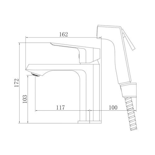 Смеситель Voda Surf Black SF27HB на раковину черный - фото 3