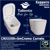Унитаз подвесной Taliente Correto CR25200+SMcromo белый с сиденьем микролифт безободковый душевой смыв