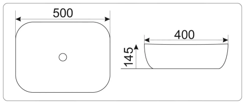 Раковина Gid 50 см D1302h009 (53304) накладная цвет серебро - фото 4
