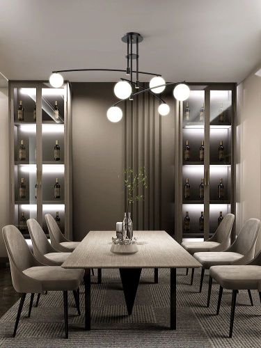 Люстра на штанге Delight Collection 8119P/6 black - фото 3