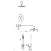 Душевой гарнитур Gattoni H2Omix7000 7009070NS (старый арт. KTH715/PDNS) настенный никель