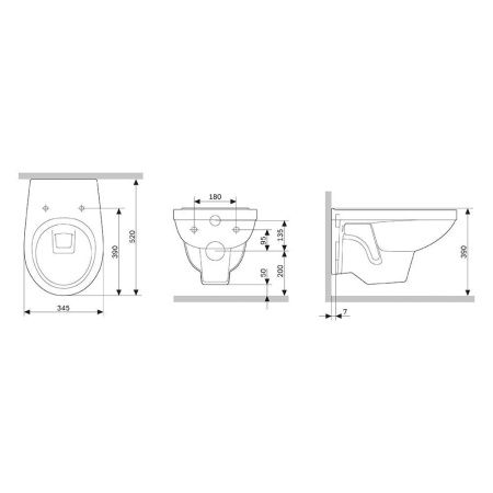 Унитаз подвесной Damixa Jupiter DX77C1738SC белый с сиденьем микролифт каскадный смыв