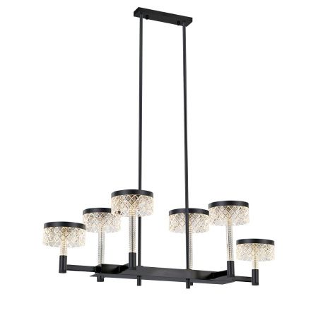 Люстра на штанге Delight Collection Diamond cut (Диамонд цут) MD21020075-6B matt black