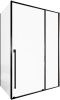 Душевой уголок Allen Brau Fantasy 3.11008.31 + 3.11012.31 140х80 стекло прозрачное профиль черный без поддона