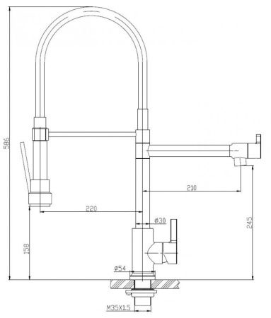 Смеситель для кухни BelBagno Смесители для кухни BB-LAM50-IN на мойку сатин