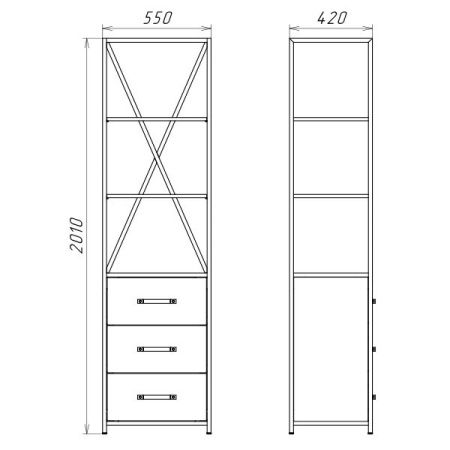 Шкаф-пенал Comforty 00-00012090CF 60х200