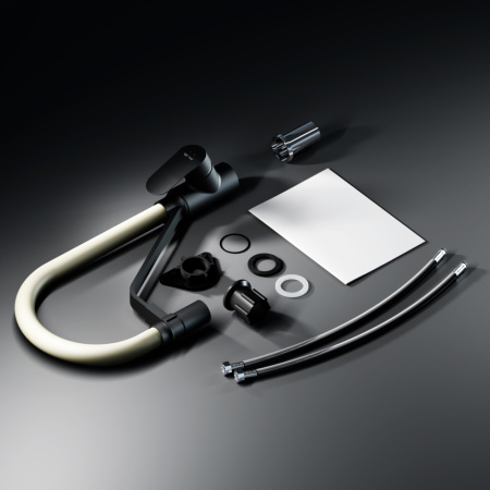 Смеситель для кухни Am.Pm Like F8007826 на мойку черный/бежевый