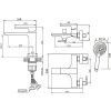 Душевой гарнитур Orange Lutz M04-311w настенный белый