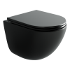 Унитаз подвесной Ceramica Nova VOGUE CN4008TMB черный с сиденьем микролифт безободковый смыв торнадо