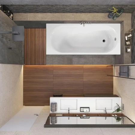 Ванна акриловая Vagnerplast Kasandra VPBA175KAS2X-04 175х70 пристенная прямоугольная без каркаса