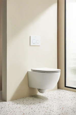 Чаша унитаза подвесная Arrow AHB2133H цвет белый без сиденья безободковая каскадный смыв