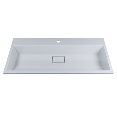 Раковина из искусственного камня Uperwood Barsa 2901120346 90х50 полувстраиваемая цвет белый