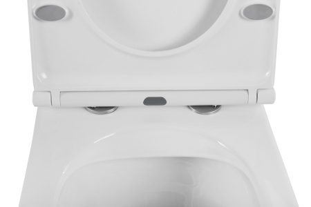 Унитаз приставной BelBagno SFERA-R BB2141CBR/BB870SC белый с сиденьем микролифт безободковый каскадный смыв
