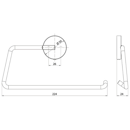 Полотенцедержатель Emco Round 4355 001 00