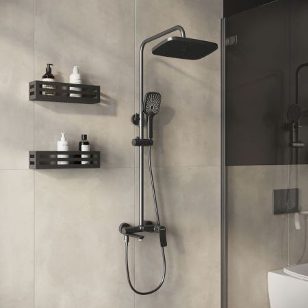 Душевая стойка Grossman Advans 500.K35.09.420 настенная цвет графит