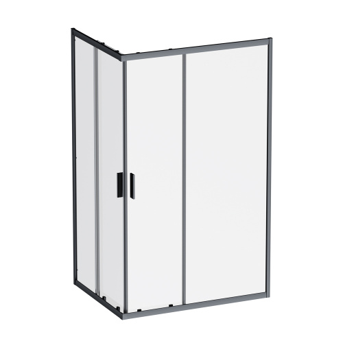 Душевой уголок Am.Pm Gem W90G-403-120290-BT 120х90 стекло прозрачное профиль черный матовый - фото 2