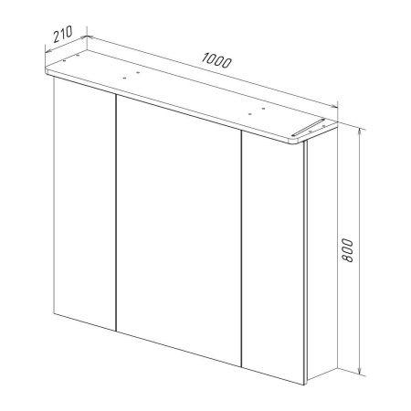 Зеркало-шкаф LeMark Zenon LM100ZS-Z 100х80 подвесной