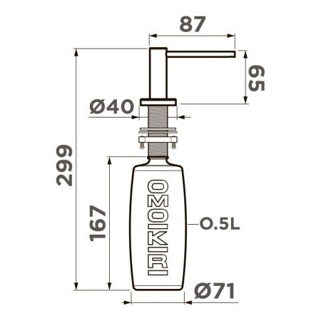 Дозатор  Omoikiri OM-10 GB 4995103