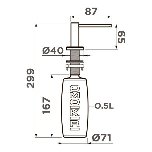 Дозатор  Omoikiri OM-10 GB 4995103 - фото 2