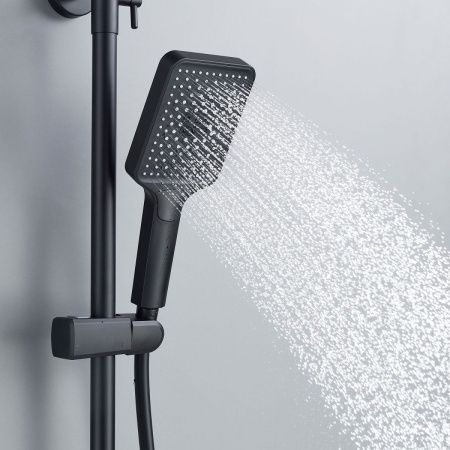 Душевая стойка Shevanik S4536H настенная цвет черный