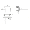 Смеситель для раковины Gessi Rettangolo 44836#031 встраиваемый в стену хром (внешняя часть)